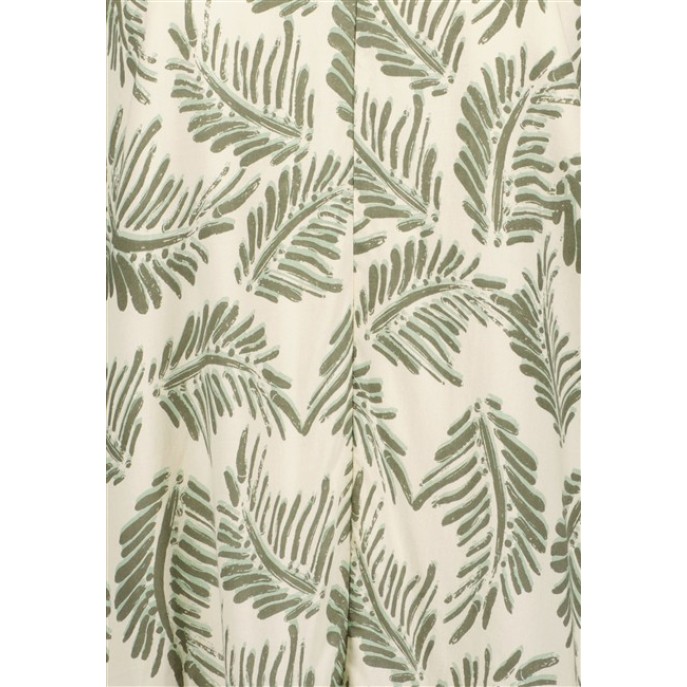 Blue Seven T-shirt blad print kiesel 180313